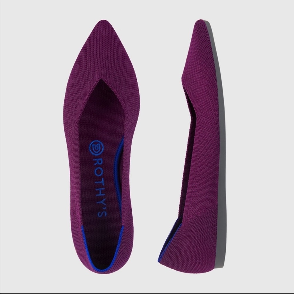 NWOT Rothy’s Retired Orchid The Point Orchid Purple Plum Ballet Flats